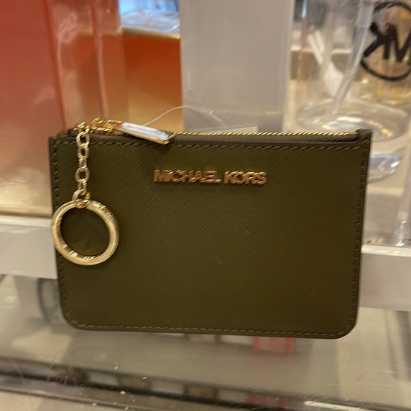 MICHAEL KORS SMALL TOP ZIP COINPOUCH WITH ID KEYCHAIN CARDHOLDER WALLET 
 NWT - Picture 5 of 16